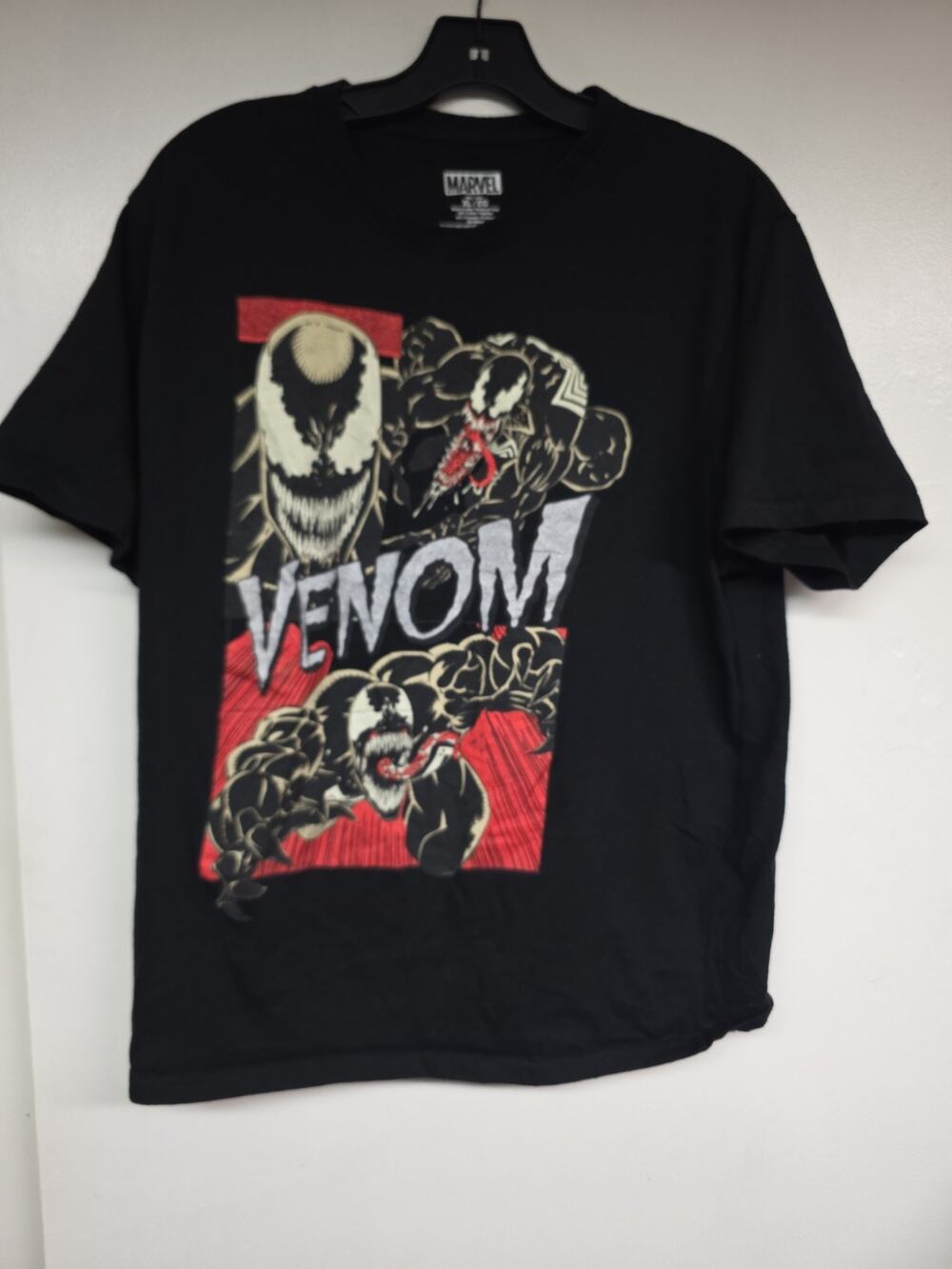 Marvel Venom Graphic T-Shirt Mens XL Black Comic Book Symbiote Tee